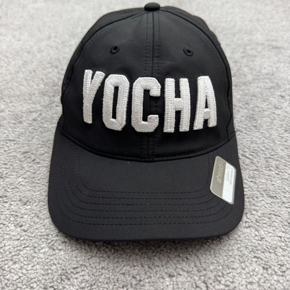 Ahead Yocha Performance Adjustable Running Hat Cap Womens OSFA Black Adjustable